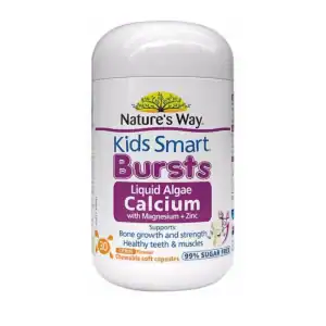 佳思敏 nature's way kids 兒童液體海藻鈣(含鎂鋅+維生素d+維生素k2)30粒 咀嚼軟膠囊