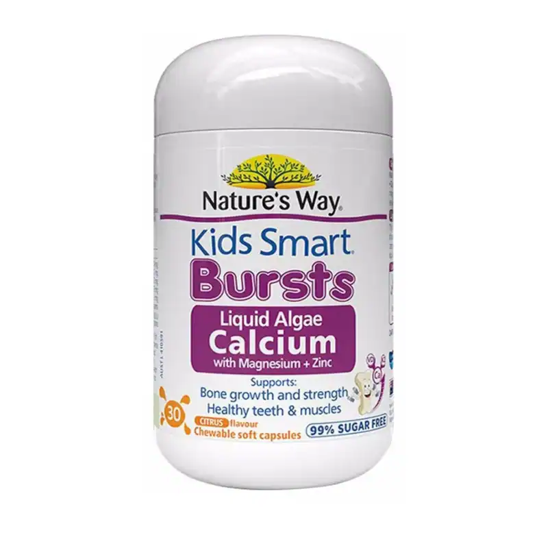 佳思敏 nature's way kids 兒童液體海藻鈣（含鎂鋅+維生素d+維生素k2）30粒 咀嚼軟膠囊
