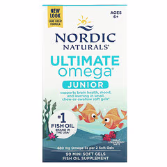 Home nordic naturals, ultimate omega junior,6 歲以上,草莓味,90 粒迷你軟膠囊(每粒軟膠囊 340 毫克)