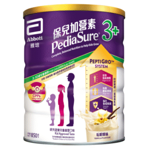 美國 abbott 雅培 pediasure 保兒加營素兒童成長奶粉 (850g) (雲呢拿味) – 3+