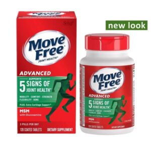 schiff move free 關節健康,高級加 msm,含葡萄糖胺和軟骨素,120 片包衣片movefree advanced plus (exp 2027)