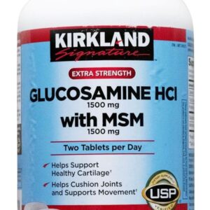 kirkland 葡萄糖胺軟骨素 1500mg + msm 1500mg 關節健康補充劑 375粒 / signature glucosamine hci with msm