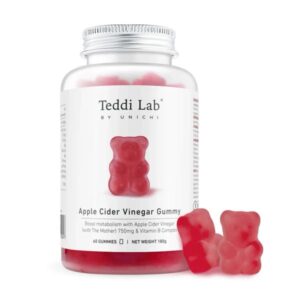 unichi teddi lab蘋果醋小熊軟糖 蘋果檸檬味 60粒