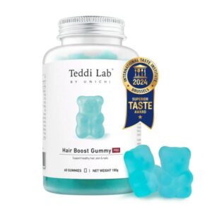 unichi teddi lab 生髮育髮小熊軟糖 升級版 pro海鹽青提味 60粒