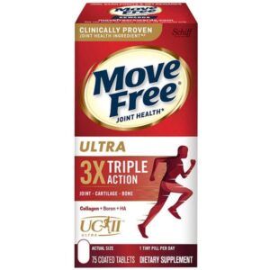 schiff movefree 益節 move free美國 加強型三合一迷你丸劑 健康軟骨 75粒 (平行進口貨) 三倍強效配方 schiff move free ultra 益節