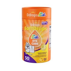 加拿大 ddrops滴卓思 softdrops兒童 護眼軟糖 天然橙味 50粒 3y+