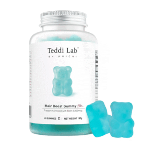 unichi – teddi lab 生髮育髮小熊軟糖 升級版 海鹽青提味 60粒
