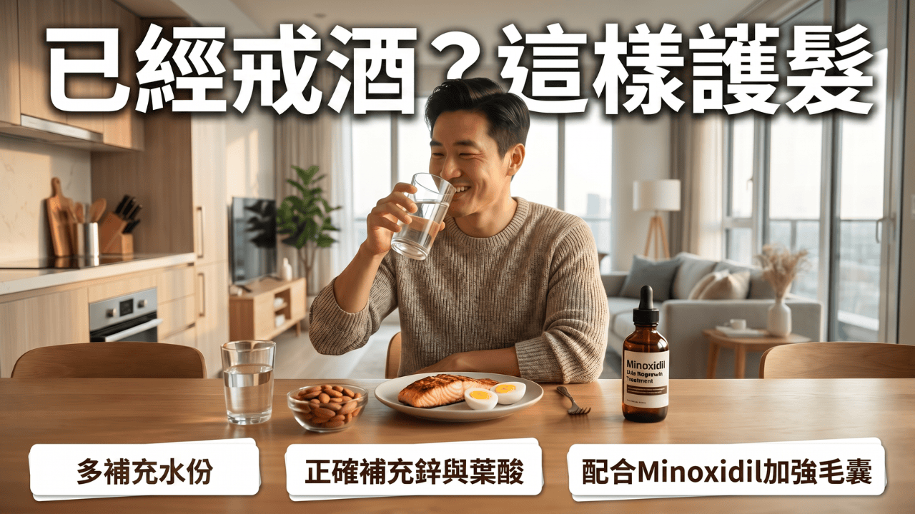 已經酒了？這樣護髮：多喝水、補充鋅、配合Minoxidil